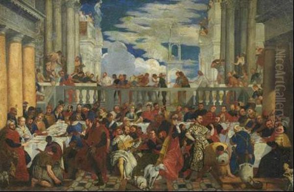 Scena Di Banchetto Oil Painting by Paolo Veronese (Caliari)