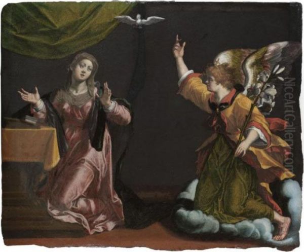 The Annunciation Oil Painting by Paolo Veronese (Caliari)