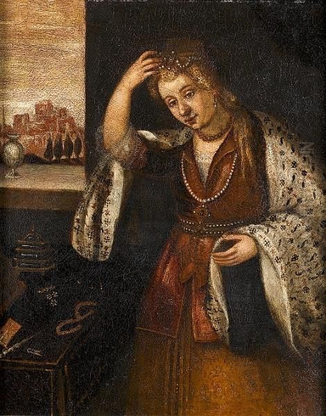 The Magdalene Casting Off Her Jewels Oil Painting by Paolo Veronese (Caliari)