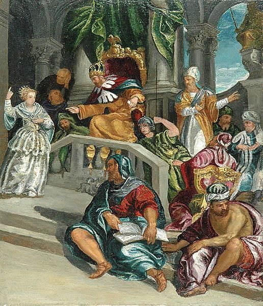 Scena Dworska Oil Painting by Paolo Veronese (Caliari)