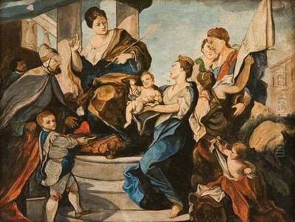 Presentazione Del Bambino Oil Painting by Paolo Veronese (Caliari)