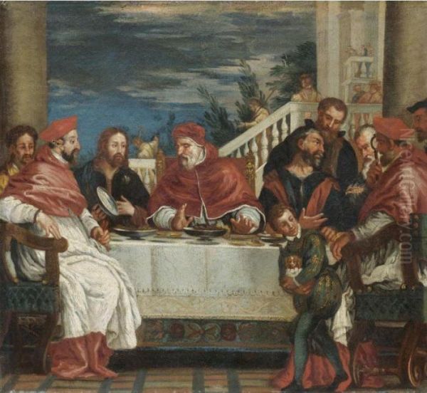 The Feast In The House Of Levi Oil Painting by Paolo Veronese (Caliari)