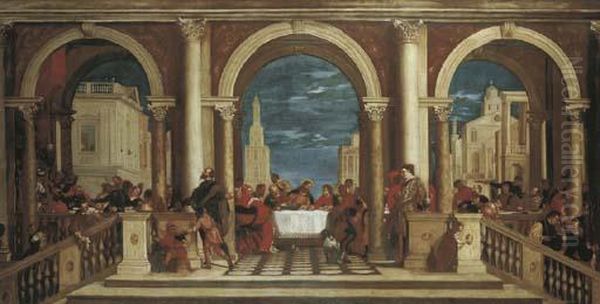 La Cena In Casa Di Levi Oil Painting by Paolo Veronese (Caliari)