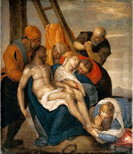 Compianto Sul Cristo Morto Oil Painting by Paolo Veronese (Caliari)