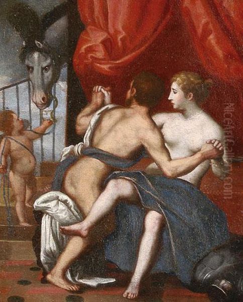 Mars Es Venusz Oil Painting by Paolo Veronese (Caliari)