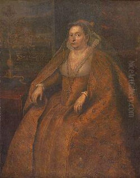 Dogana, Wife Of Marino Grimani Oil Painting by Paolo Veronese (Caliari)