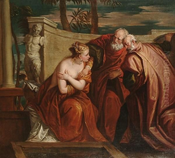 Susannah And The Elders Oil Painting by Paolo Veronese (Caliari)