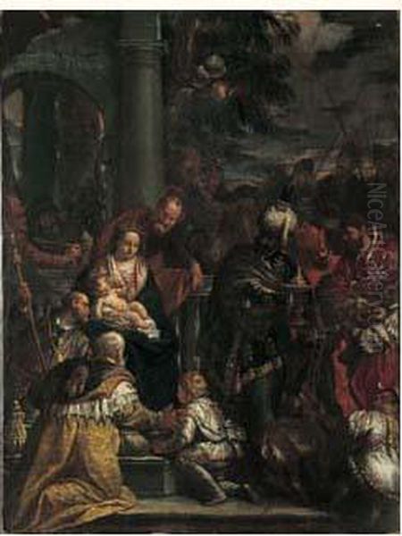 L'adoration Des Mages Oil Painting by Paolo Veronese (Caliari)