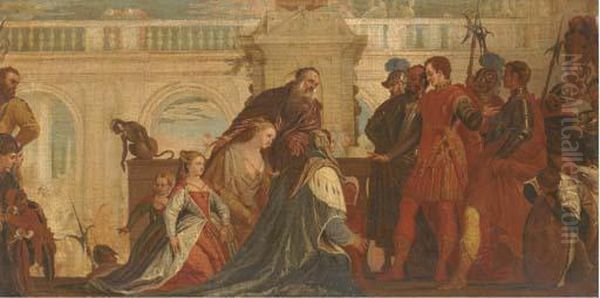 The Family Of Darius Before Alexander Oil Painting by Paolo Veronese (Caliari)