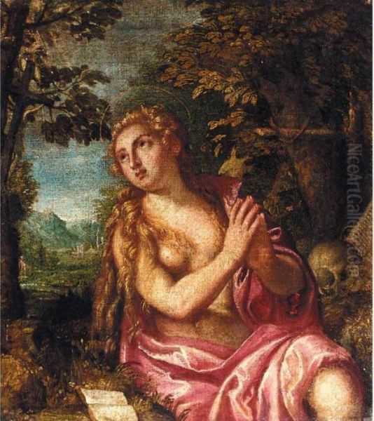 Mary Magdalene In Prayer Oil Painting by Paolo Veronese (Caliari)