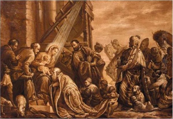 The Adoration Of The Magi Oil Painting by Paolo Veronese (Caliari)