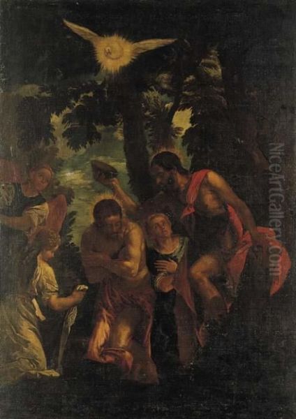 Battesimo Di Cristo Oil Painting by Paolo Veronese (Caliari)