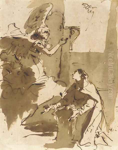 The Annunciation Oil Painting by Giovanni Battista Tiepolo