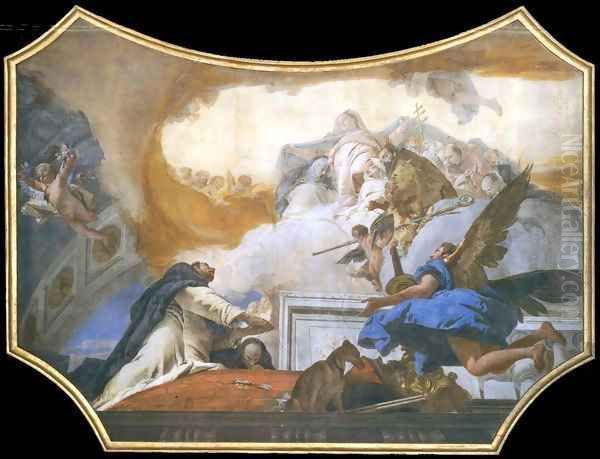 The Virgin Appearing to St Dominic Oil Painting by Giovanni Battista Tiepolo