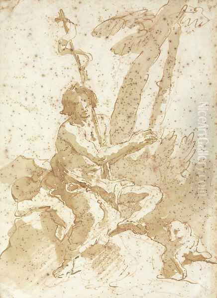 Saint John the Baptist Oil Painting by Giovanni Battista Tiepolo