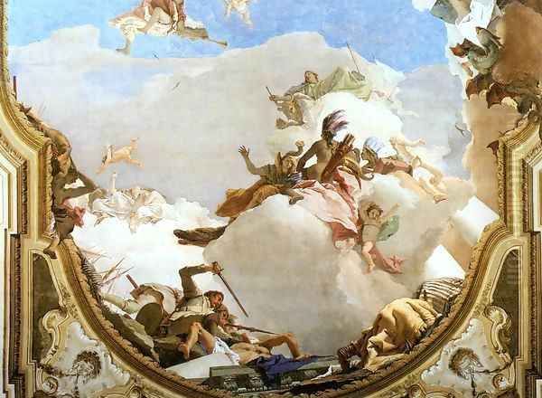 The Apotheosis of the Pisani Family (detail) Oil Painting by Giovanni Battista Tiepolo