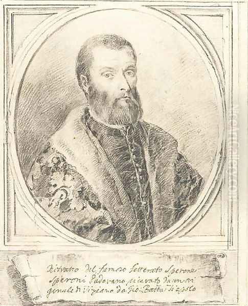 Portrait of Sperone Speroni, after Titian Oil Painting by Giovanni Battista Tiepolo