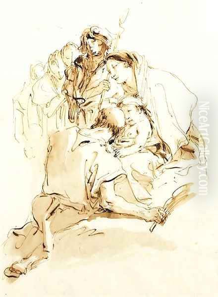 The Holy Family Oil Painting by Giovanni Battista Tiepolo