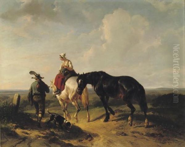 On The Way Oil Painting by Wouterus Verschuur