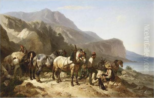 Rochers Rouges, Menton Oil Painting by Wouterus Verschuur