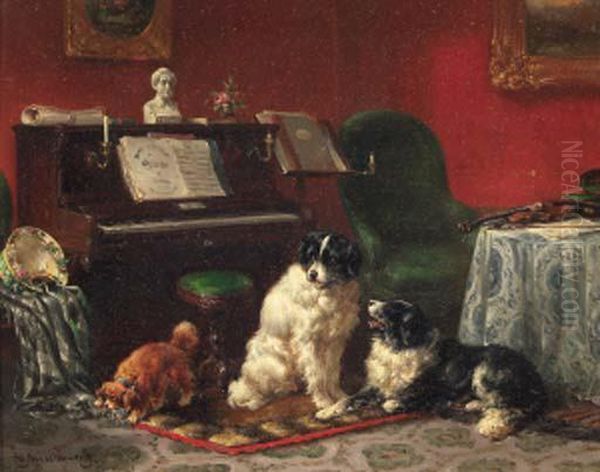 The Naughty Spaniel Oil Painting by Wouterus Verschuur