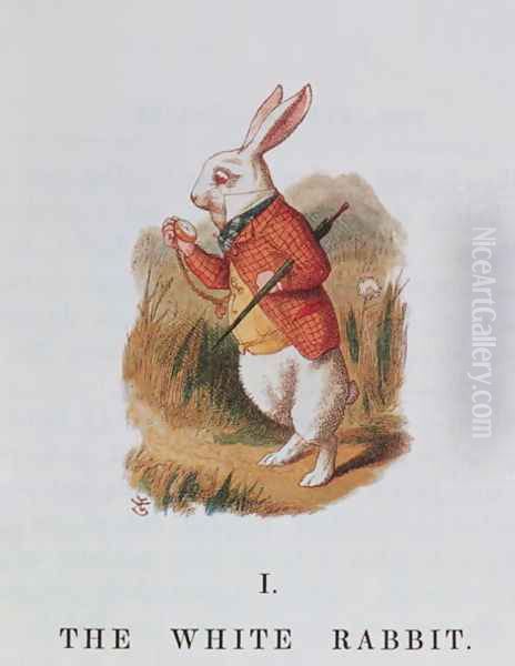 The White Rabbit, illustration from Alice in Wonderland by Lewis Carroll 1832-98 adapted by Emily Gertrude Thomson d.1932 1889 Oil Painting by John Tenniel