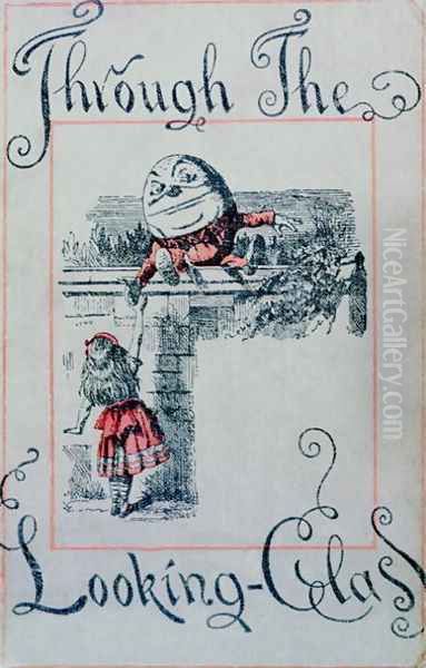 Alice and Humpty Dumpty, cover illustration for Alice Through the Looking-Glass by Lewis Carroll 1832-98, published in London. 1898 Oil Painting by John Tenniel