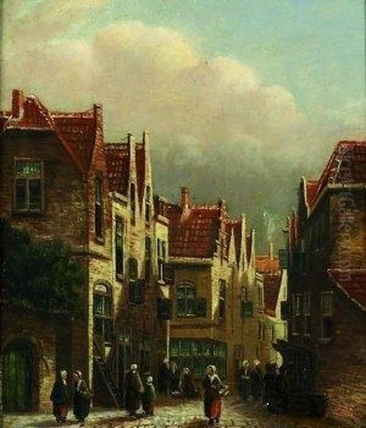 Partie Einer Hollandischen Stadt Oil Painting by Pieter Gerard Vertin