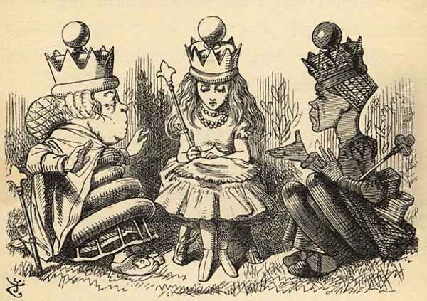 Manners and Lessons, illustration from Through the Looking Glass by Lewis Carroll 1832-98 first published 1871 Oil Painting by John Tenniel