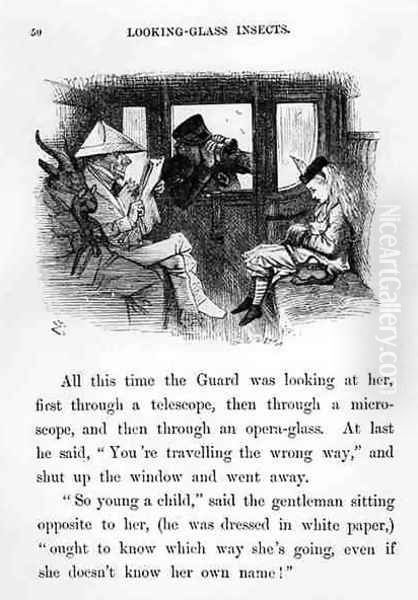 Looking-Glass Insects, illustration from Alice Through the Looking-Glass by Lewis Carroll 1833-98 1872 Oil Painting by John Tenniel