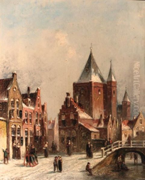 A View In The City Of Haarlem Oil Painting by Pieter Gerard Vertin