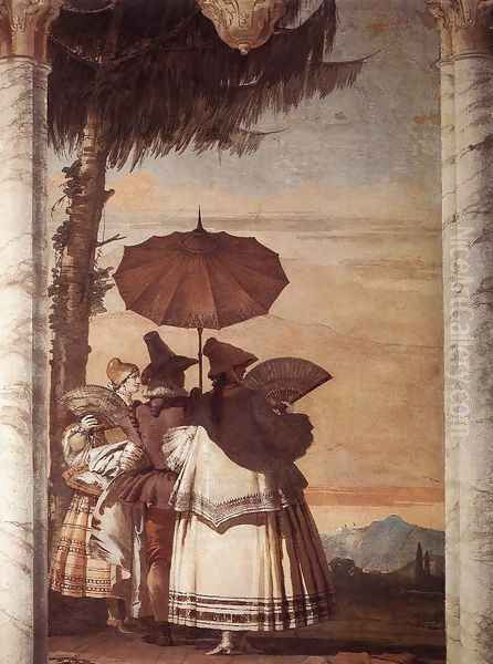 Summer Stroll 1757 by Giovanni Domenico Tiepolo