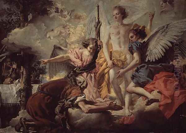 Abraham and the Three Angels Oil Painting by Giovanni Domenico Tiepolo