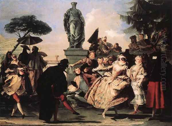 Minuet 1756 Oil Painting by Giovanni Domenico Tiepolo