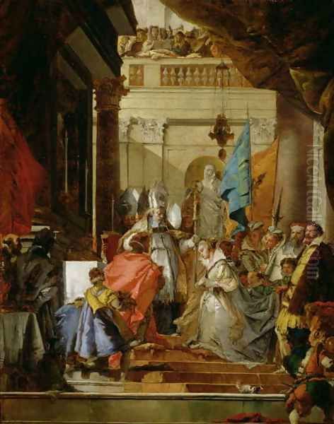 The Wedding of Frederick Barbarossa c.1123-1190 to Beatrice of Burgundy in 1156, c.1752 Oil Painting by Giovanni Domenico Tiepolo