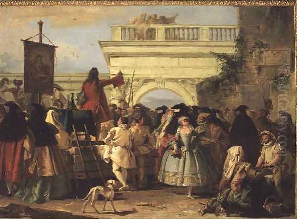 The Charlatan Oil Painting by Giovanni Domenico Tiepolo