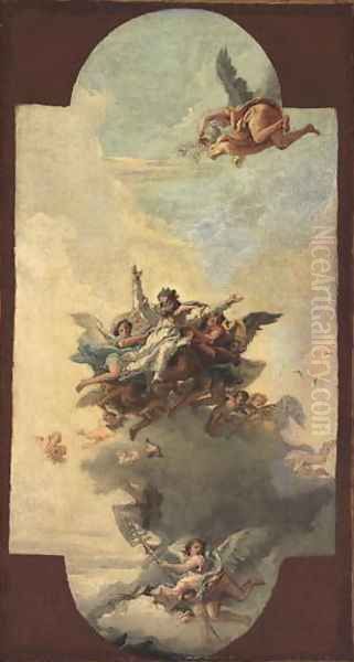 The Apotheosis of a Pope and Martyr, c.1780-85 Oil Painting by Giovanni Domenico Tiepolo