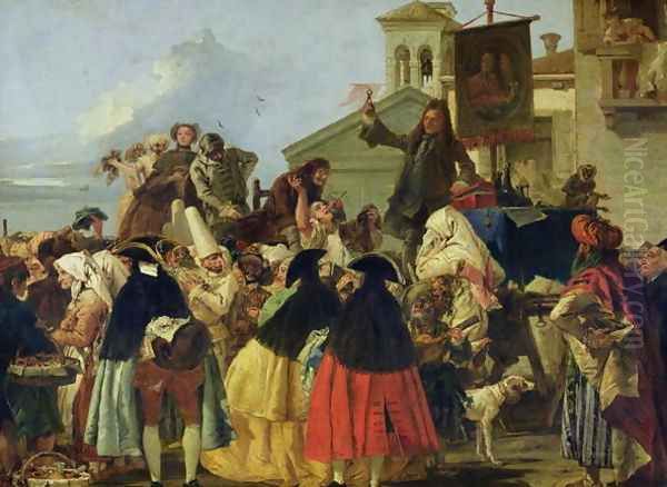 The Tooth Extractor, c.1754 Oil Painting by Giovanni Domenico Tiepolo