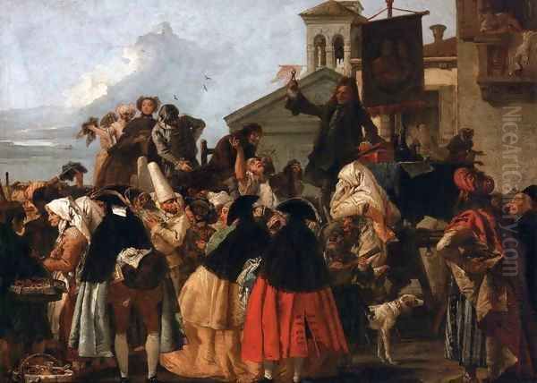 The Charlatan (The Tooth-Puller) Oil Painting by Giovanni Domenico Tiepolo