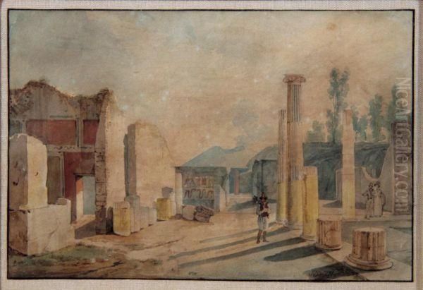 Pompei Oil Painting by Achille Vianelli