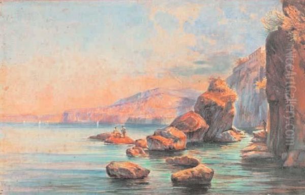 Veduta Di Sorrento Oil Painting by Achille Vianelli