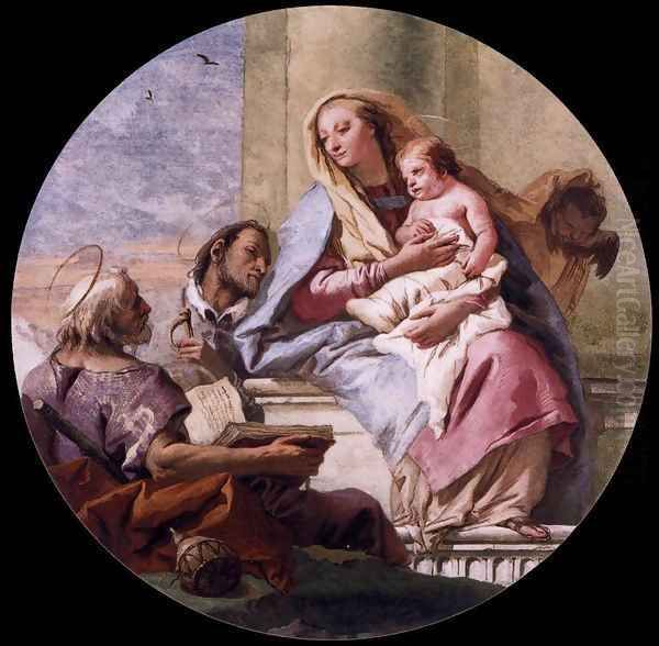 Virgin and Child with Saints Oil Painting by Giovanni Domenico Tiepolo