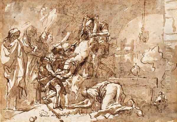 La mise au tombeau Oil Painting by Giovanni Domenico Tiepolo