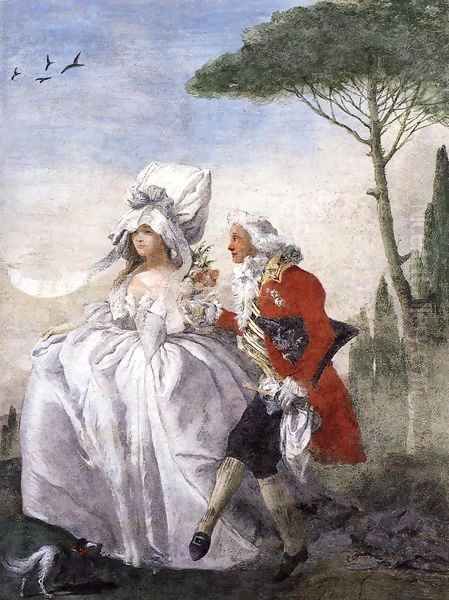 Minuet in Villa Oil Painting by Giovanni Domenico Tiepolo