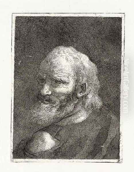 Old Man with a Beard, from Raccolta di Teste II Oil Painting by Giovanni Domenico Tiepolo