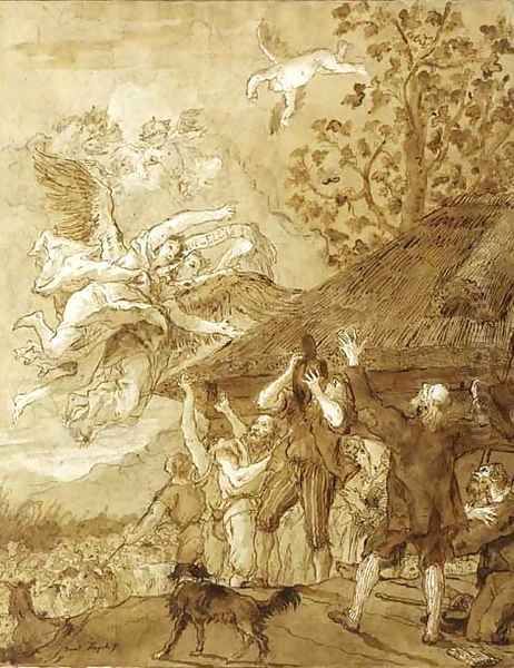 The Annunciation to the Shepherds Oil Painting by Giovanni Domenico Tiepolo