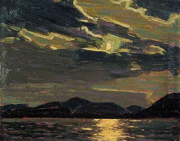 Hot Summer Moonlight Oil Painting by Tom Thomson