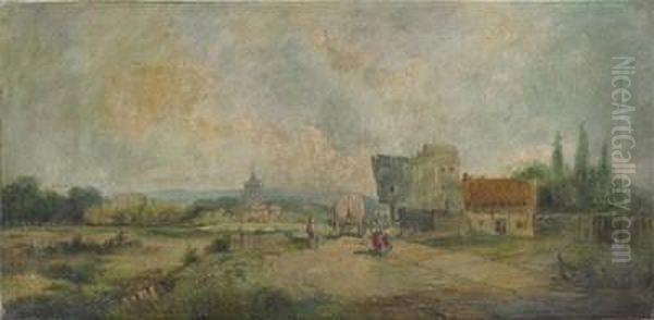 View Of King's Norton, Staffordshire Oil Painting by A.H. Vickers