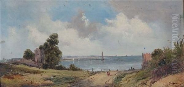 View Of Coastal View Oil Painting by A.H. Vickers