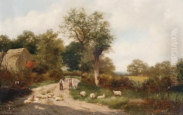 Going To Market; Returning From Market Oil Painting by A.H. Vickers